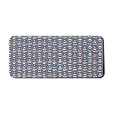 Ambesonne Vintage Computer Mouse Pad, Repeating Sketch Pattern Vintage Offi