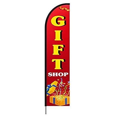 Above All Advertising Gift Shop Feather Flag Banner Store Sign, Outdoor Bus