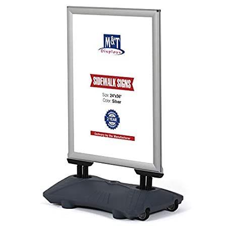 M&T Displays WindPro Weather and Wind Resistant Outdoor Pavement Curb Sidew