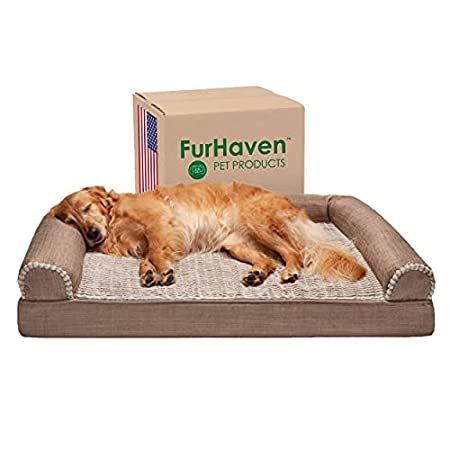 Furhaven Pet Dog Bed， Large Dog Beds for Large Dogs， Medium Small Dog Beds