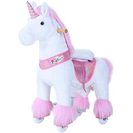 PonyCycle Official New Updated 2021 Edition Ride on Unicorn Toy Plush Walki