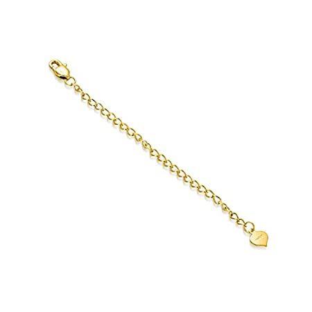 14K イエローまたはホワイトゴールド 2/3/4インチ ネックレスチェーン エクステンダー カニカン付き 上品で丈夫 取り外し可能なチェーンエクステ