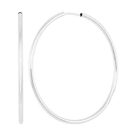 40 mm Endless Hoop Earrings in 14K White Gold