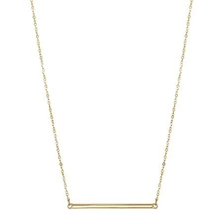 Welry 'バーペンダントネックレス 14Kイエローゴールド 18インチ