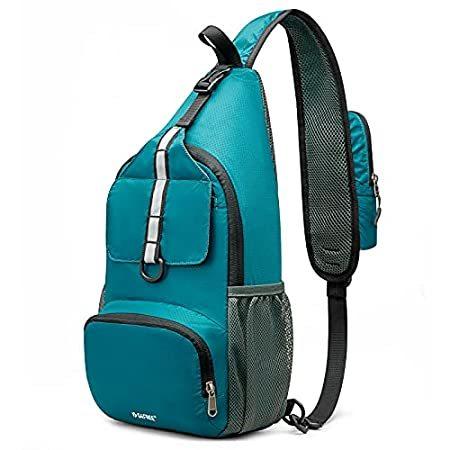 G4Free スリングバッグ メンズ レディース 折りたたみ式ショルダーバックパック クロスボディ チェスト スリングバックパック, ブルー, Sma