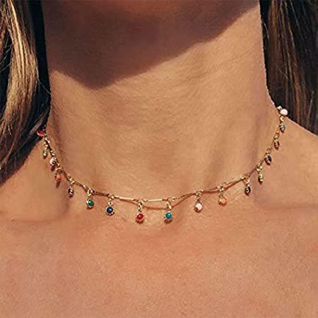 経典ブランド Cliory Beaded Pen Beads Tassel Necklace Chain Gold Colorful Necklace Choker ネックレス ペンダント Garces Org