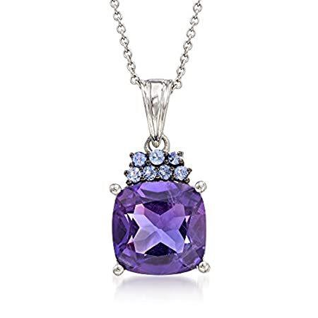 Ross-Simons 5.25 Carat Amethyst and .20 ct. t.w. Tanzanite Pendant Necklace