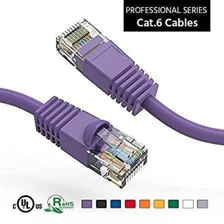 ACCL 50Ft Cat6 UTP Ethernet Network Booted Cable Purple, 10 Pack
