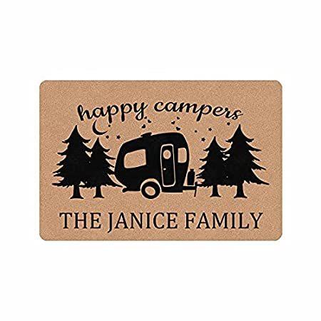 Custom Name Camper Doormats with Heavy-Duty 24x16 30x18 Inch Non-Slip Campi