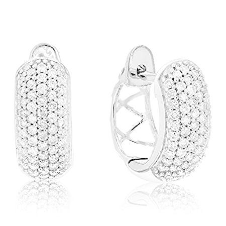 Vir Jewels 1/2 cttw Inside Out Diamond Hoop Earrings .925 Sterling Silver 1