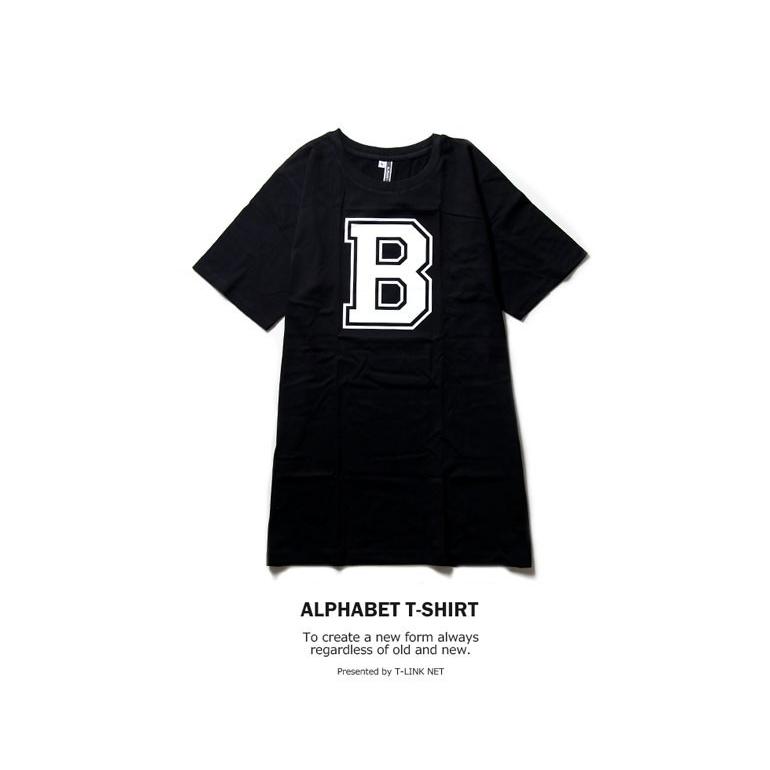 アルファベットTシャツ デザインB S M L XLサイズ 黒色 白色 :abt002:T-LINK - 通販 - Yahoo!ショッピング