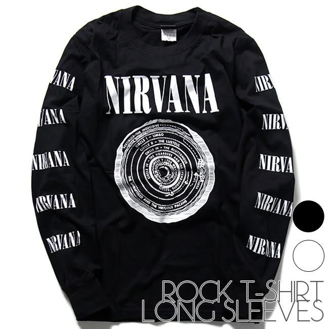 バンド ロックtシャツ 長袖 NIRVANA ロングTシャツ ニルヴァーナ