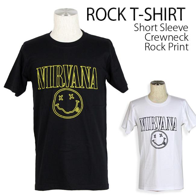 ロックtシャツ バンドtシャツ パンク Nirvana ニルヴァーナ スマイル