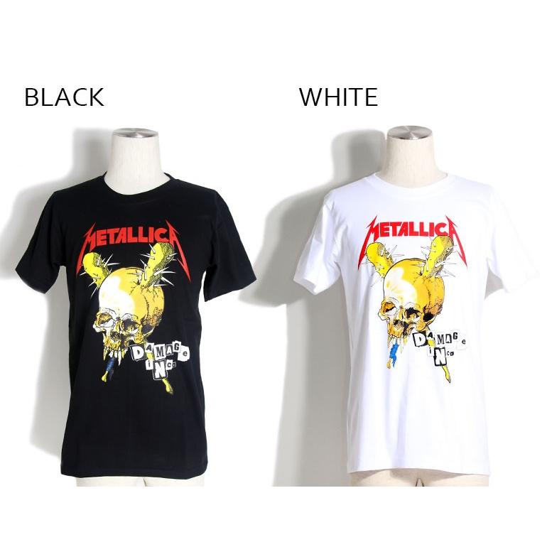 ロックTシャツ バンドTシャツ パンク Metallica メタリカ ドクロと