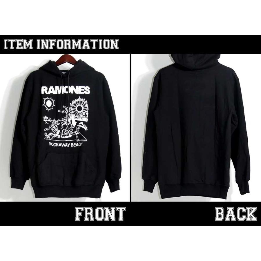 RAMONES パーカー 黒色 グラフィックプリント