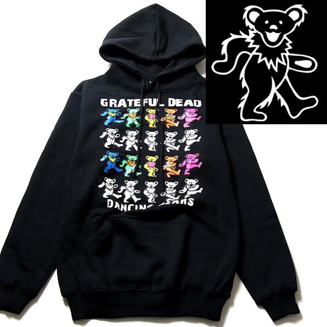 ロックパーカー Grateful Dead フード付きロックパーカー 裏起毛