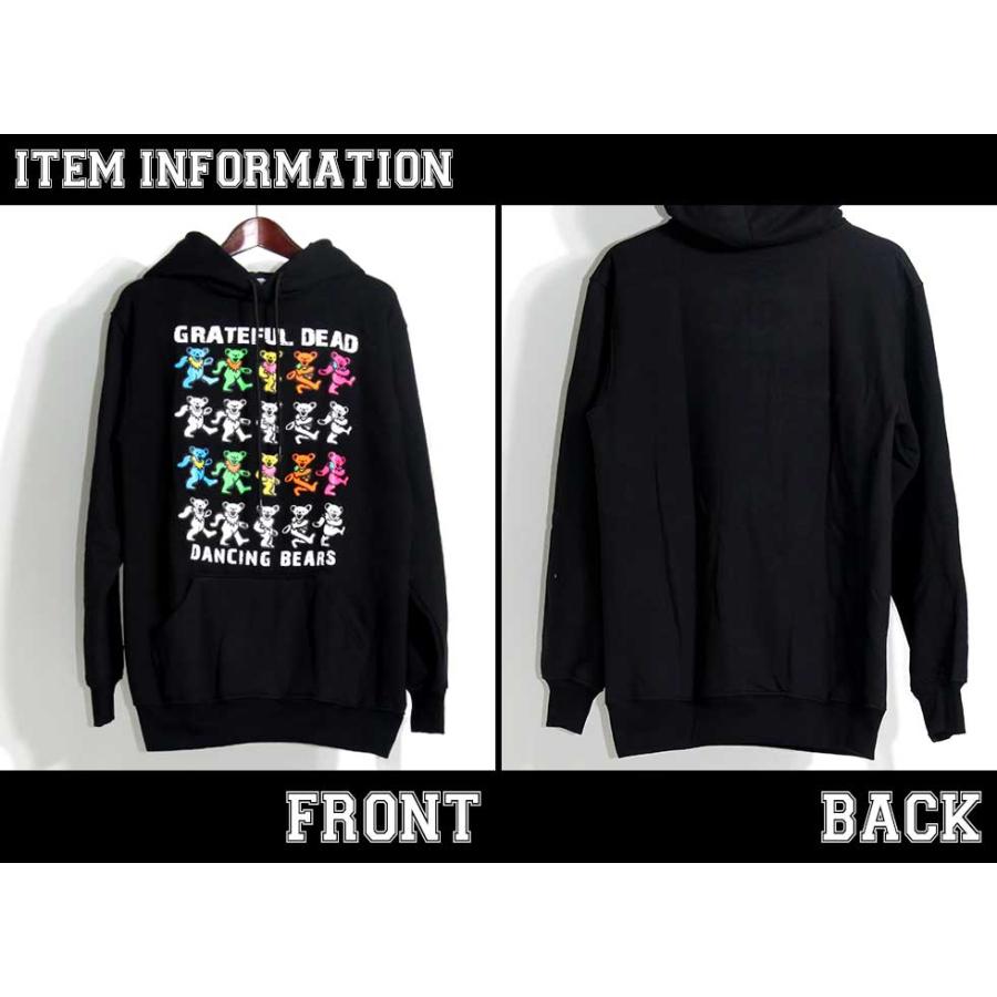 ロックパーカー Grateful Dead フード付きロックパーカー 裏起毛