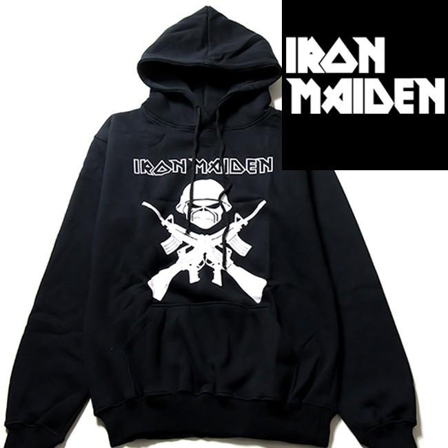 ロックパーカー Iron Maiden パーカー プルオーバー 裏起毛 メンズ レディース バンド スウェット ROCK 冬 コットン 綿