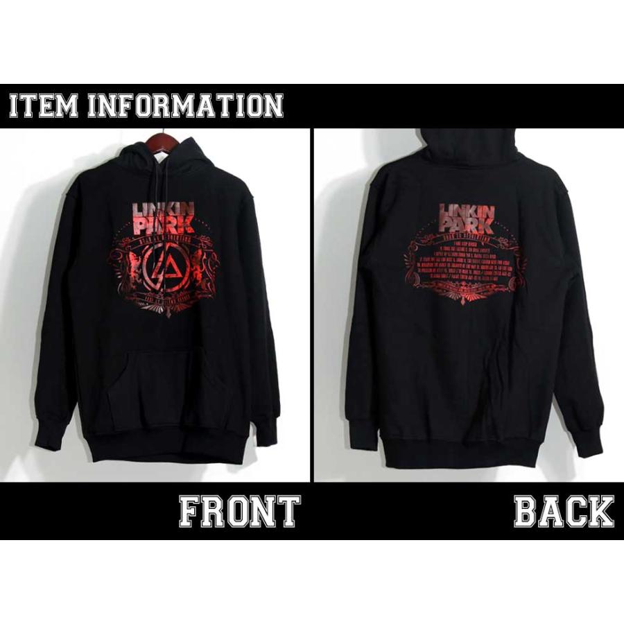 ロックパーカー Linkin Park パーカー プルオーバー 裏起毛 メンズ