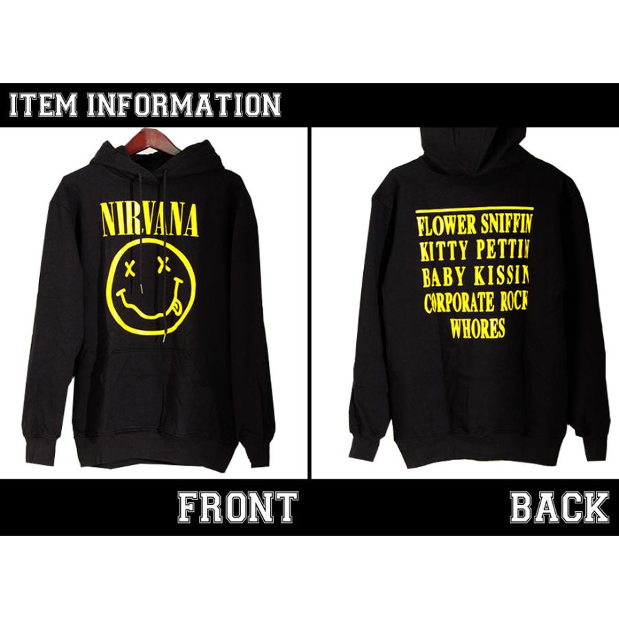 ロックパーカー NIRVANA プルオーバー ニルヴァーナ パーカー フード