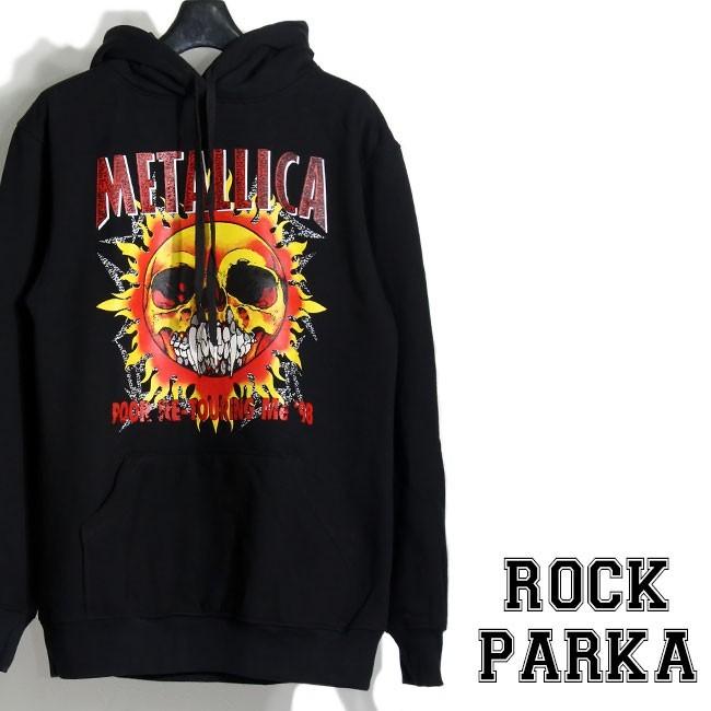 ロックパーカー バンド METALLICA メタリカ パーカー 裏起毛 メンズ 