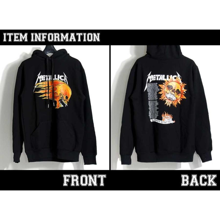ロックパーカー バンド METALLICA メタリカ パーカー 裏起毛 メンズ
