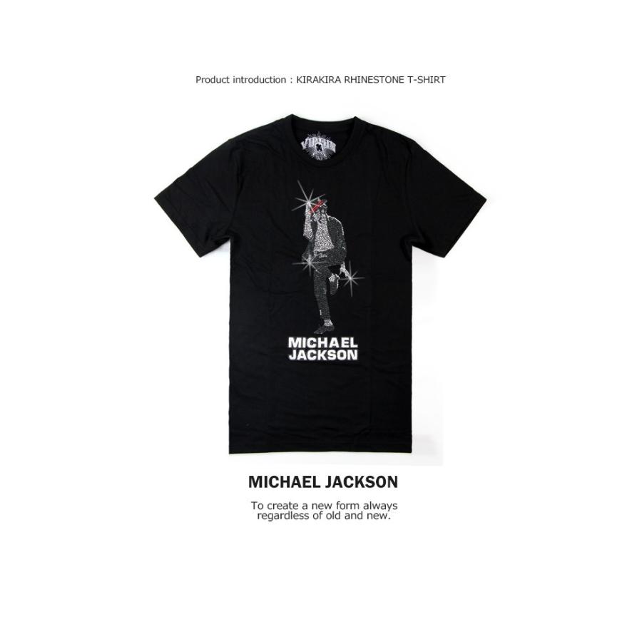 ラインストーン ロックTシャツ 半袖 バンドTシャツ Michael
