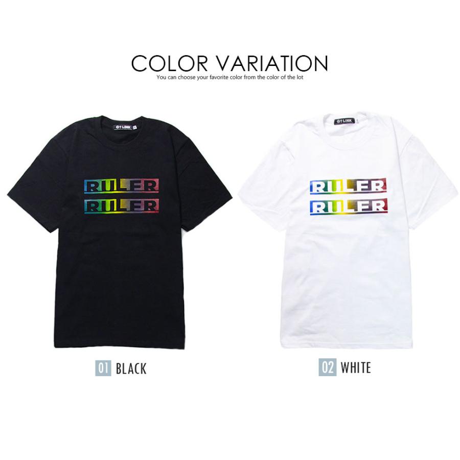 ロゴTシャツ 虹色ロゴ レインボーカラー グラフィックデザイン 