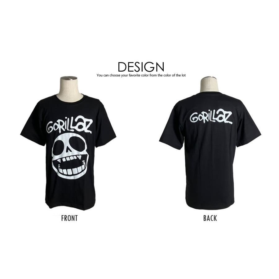 ロックtシャツ バンドtシャツ パンク GORILLAZ ゴリラズ メンズ