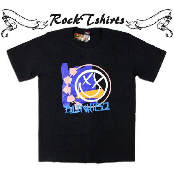 ロックtシャツ バンドtシャツ パンク Blink-182 ブリンク 182 S M L XLサイズ 黒色 :gts090:T-LINK
