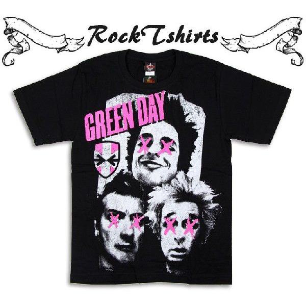 ロックtシャツ バンドtシャツ Green Day グリーン デイ XS,S,M,Lサイズ 黒色 メンズ レディース :gts153:T