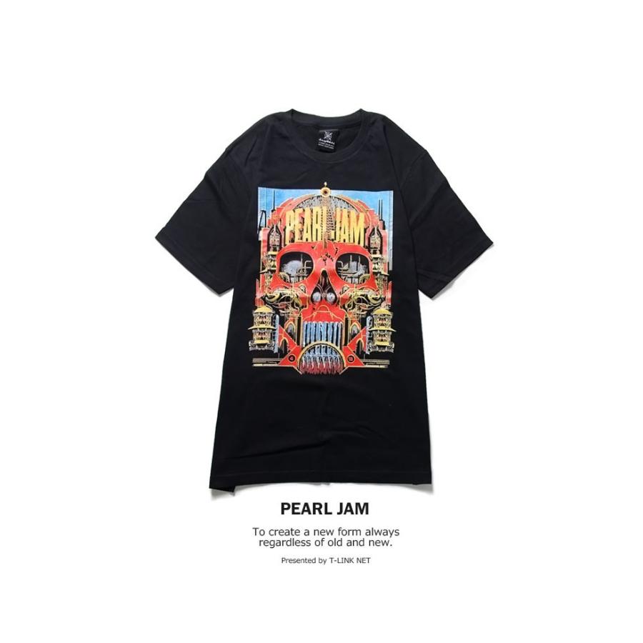 ロックTシャツ バンドTシャツ パンク メンズ レディース Pearl Jam Tシャツ パールジャム 半袖 ミュージック ブラック 黒 コットン 綿 100% M Lサイズ｜t-link｜03