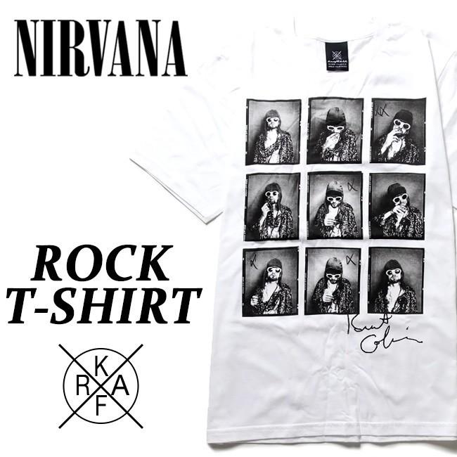 ロックTシャツ バンドTシャツ パンク メンズ レディース Nirvana Tシャツ ニルヴァーナ 半袖 ミュージック ブラック 黒 コットン 綿 100% M Lサイズ｜t-link