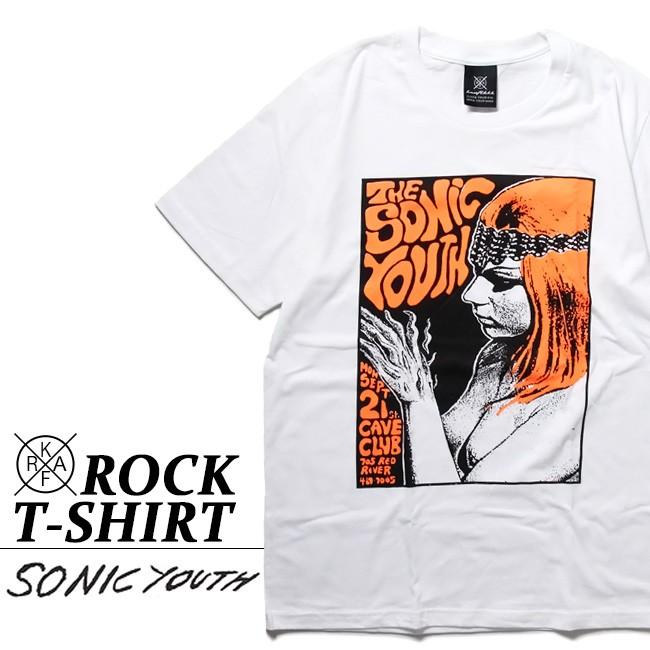 新品　sonic yourth ソニックユース　白　半袖Tシャツ　Sサイズ ロックTシャツ バンドTシャツ パンク メンズ レディース Sonic