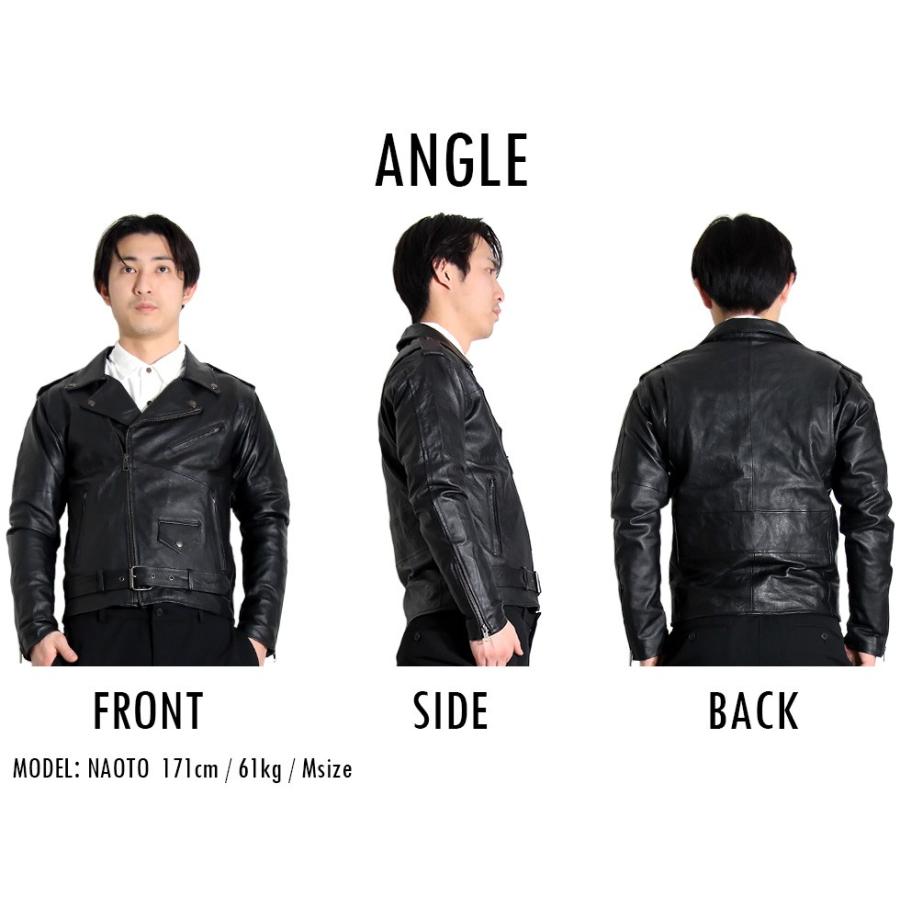 革ジャン メンズ 本革 ライダースジャケット レザージャケット ダブルライダースジャケット M L Xl Xxlサイズ 革ジャン メンズ バイカー Ljc001 T Link 通販 Yahoo ショッピング