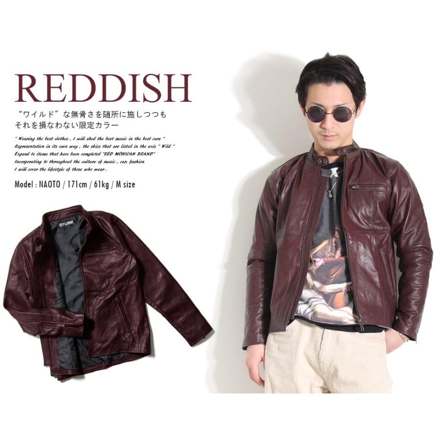 限定カラー 本革ライダースジャケット シングル メンズ 秋冬用 牛革 赤茶色 M Xl Ljc033 T Link 通販 Yahoo ショッピング