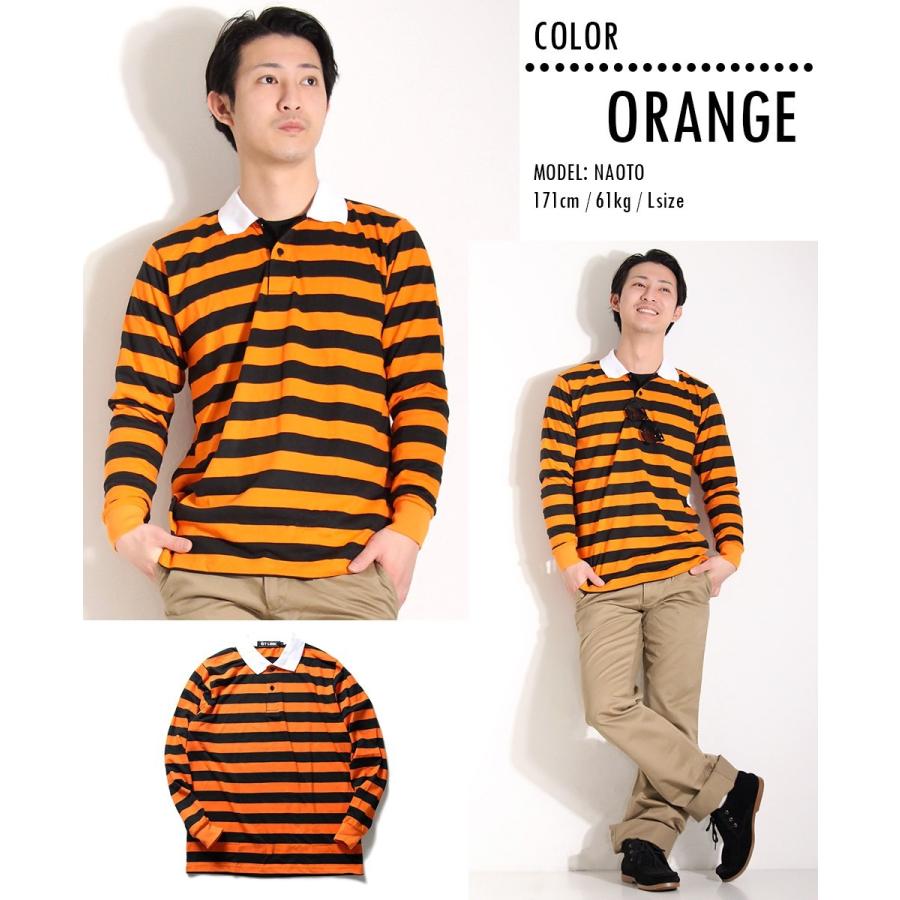 爆買 ボーダーポロシャツ ロングTシャツ メンズ ボーダーTシャツ 大人気の レイヤード ボーダーポロシャツ 4カラー S-2XL |  | 04