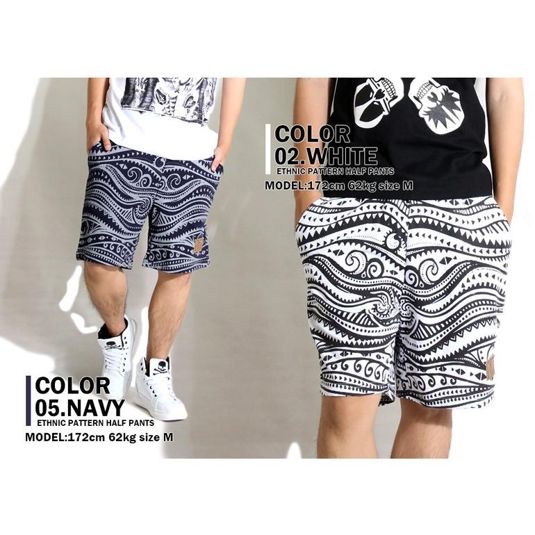 ハーフパンツ メンズ スウェットパエスニック柄スウェット ハーフパンツ 5カラーSサイズ Mサイズ Lサイズ |  | 02