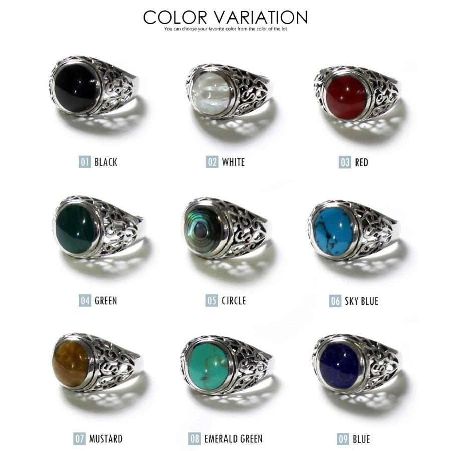 ストーン付きシルバーリング シルバーリング 925 メンズ レディース ストーンリング ムーン