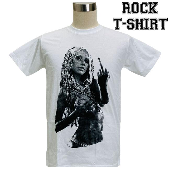 爆買 ロックTシャツ バンドTシャツ パンク 濡れ髪の美女 ファック ユー