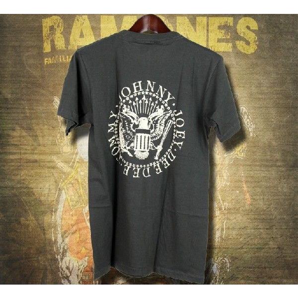 ヴィンテージロックtシャツ バンドtシャツ パンク RAMONES ラモーンズ Mサイズ Lサイズ 黒色｜t-link｜03