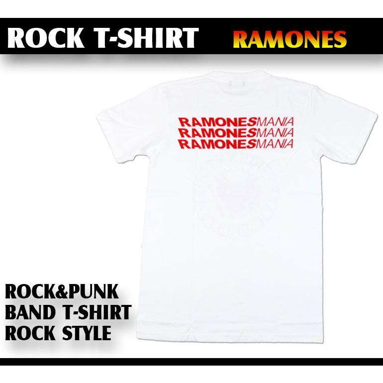ロックtシャツ バンドtシャツ パンク Ramones ラモーンズ 赤ロゴ メンズ レディース Mサイズ Lサイズ XLサイズ 黒色 白色 ストリート系｜t-link｜03