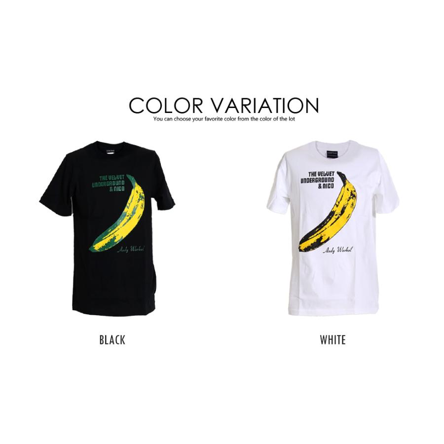 ロックtシャツ バンドtシャツ パンク The Velvet Underground バナナロゴ メンズ レディース Mサイズ Lサイズ XLサイズ 黒色 白色 ストリート系｜t-link｜04