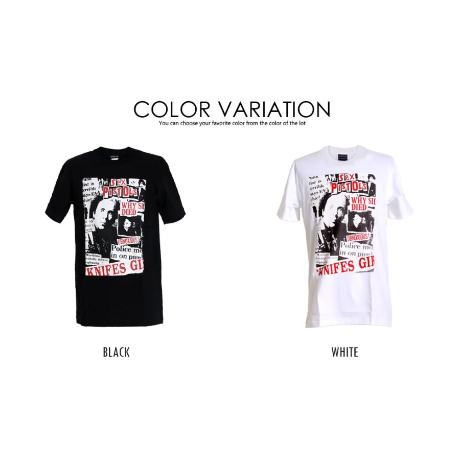 ロックtシャツ バンドtシャツ パンク Sex Pistols切り抜きロゴ メンズ