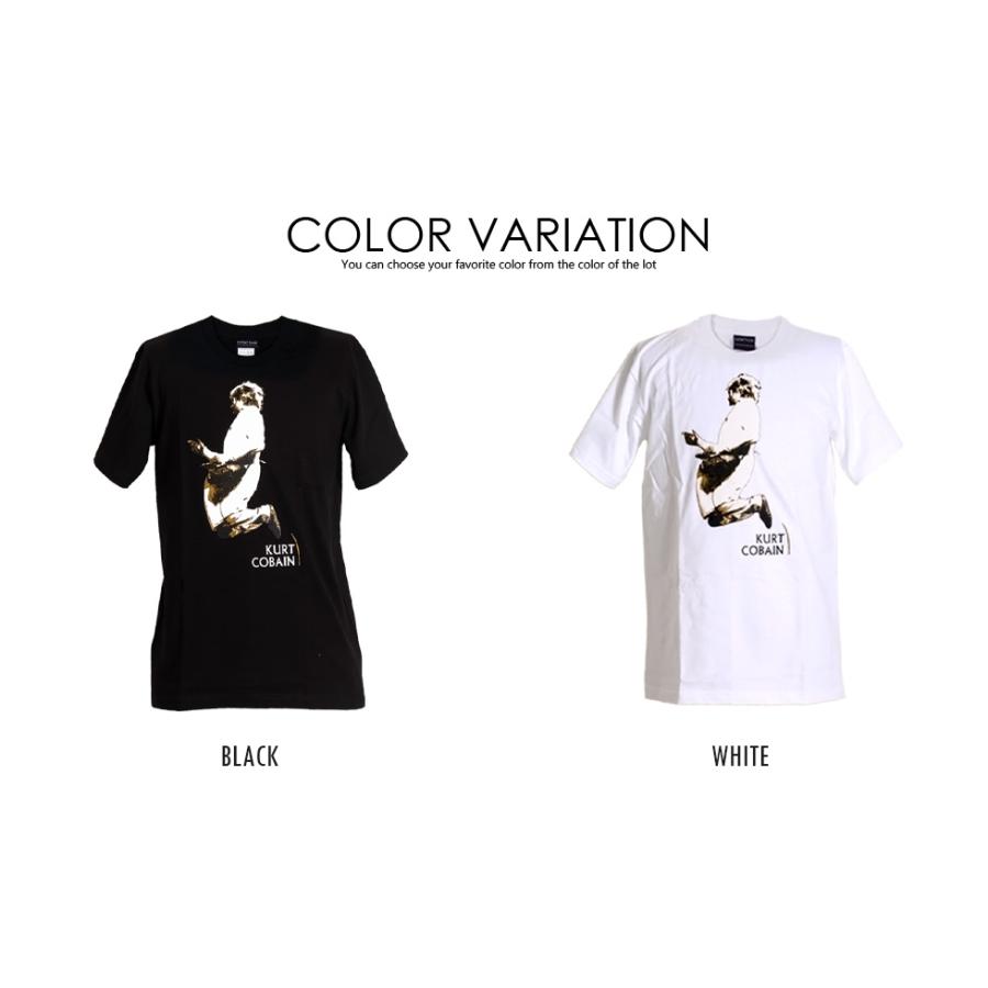 ロックtシャツ バンドtシャツ パンク NIRVANA カート コバーン 黒 白 2 