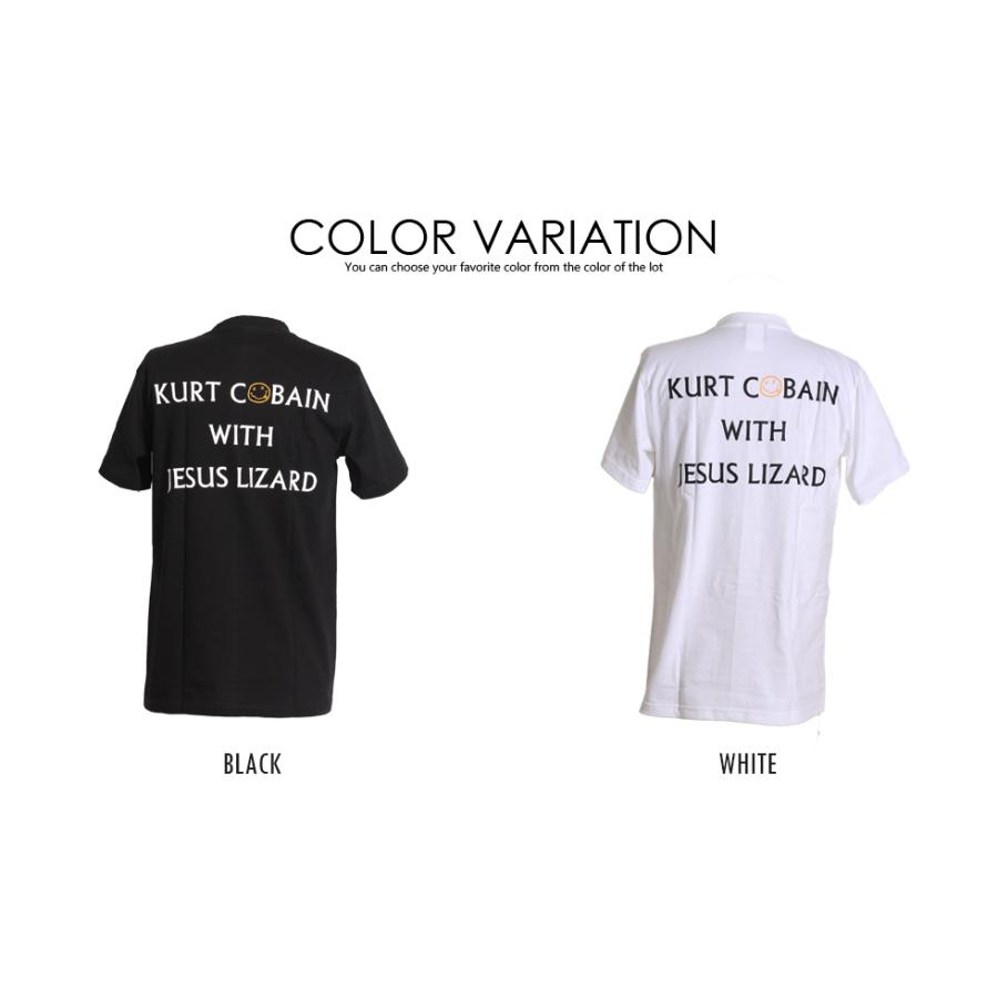 ロックtシャツ バンドtシャツ パンク NIRVANA カート コバーン 黒 白 2