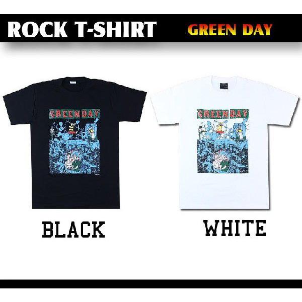 ロックtシャツ バンドtシャツ パンク グリーン デイ Green Day アメコミ風イラスト Mサイズ Lサイズ 黒色 白色 Wof231 T Link 通販 Yahoo ショッピング