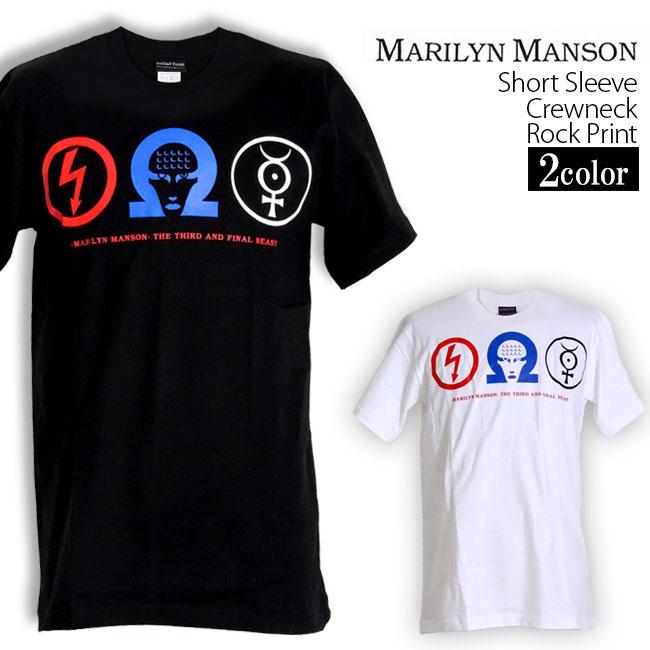 ロックtシャツ バンドtシャツ パンク Marilyn Manson マリリン マンソン 3連ロゴ M Lサイズ 黒色 Wof423 T Link 通販 Yahoo ショッピング