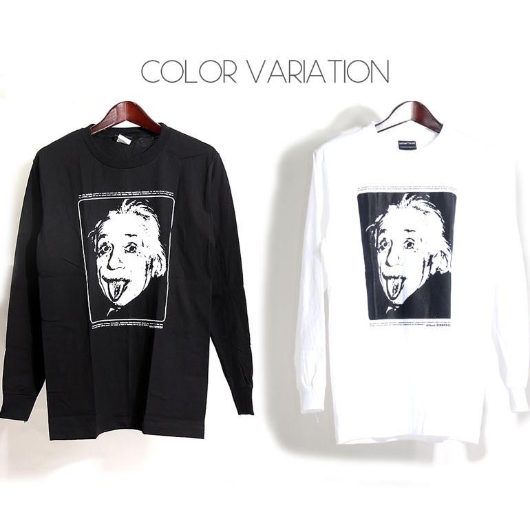 デッドストック！アインシュタインTシャツ（黒・L） ロックtシャツ バンドtシャツ パンク 長袖 Tシャツ メンズ