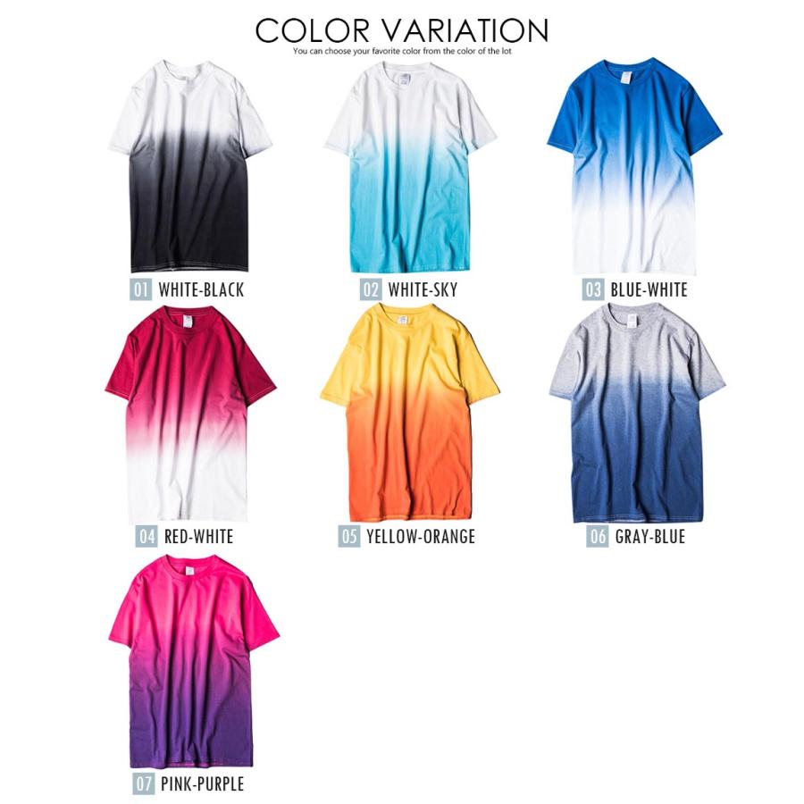 Tシャツ グラデーション カラフル カラーTシャツ 半袖 メンズ Tシャツ グラデーション カラフル カラーTシャツ 半袖 メンズ